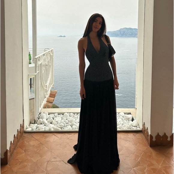 Set Studio Rosalia Maxi Dress - Polka Dot Black - Picture 4 of 10